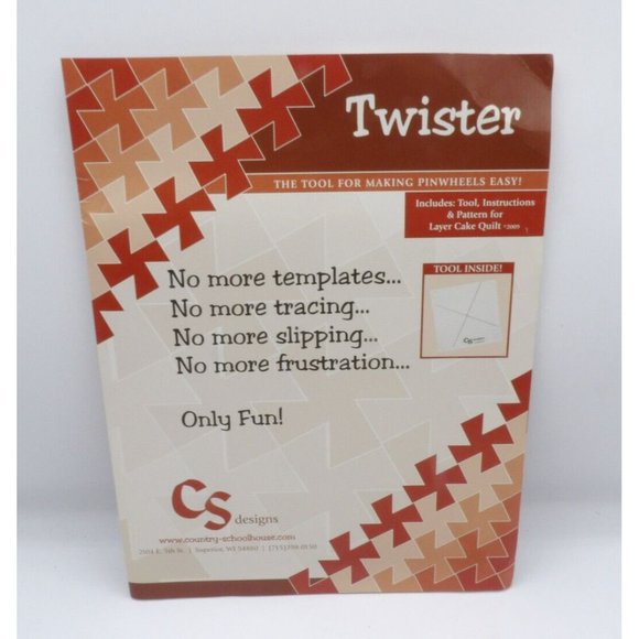Twister Pattern & Template ©2007 CS Designs with instructions - Picture 1 of 3